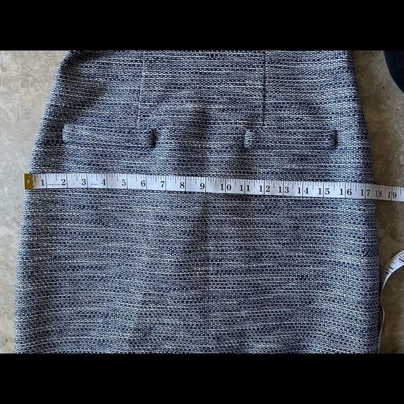 Karl Lagerfeld short sleeve blue and white tweed style shift dress size 2 - Picture 11 of 13